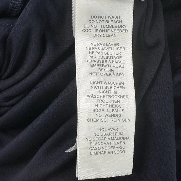 Adrianna Papell Illusion Dress Sz 14 Asymmetrical Mesh Top Midnight Witchy Glam - Picture 11 of 12